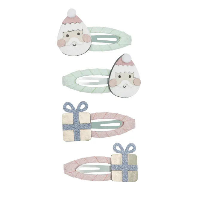 Hovedbilde Mimi & Lula - 4 Hårspenner - Santa Christmas