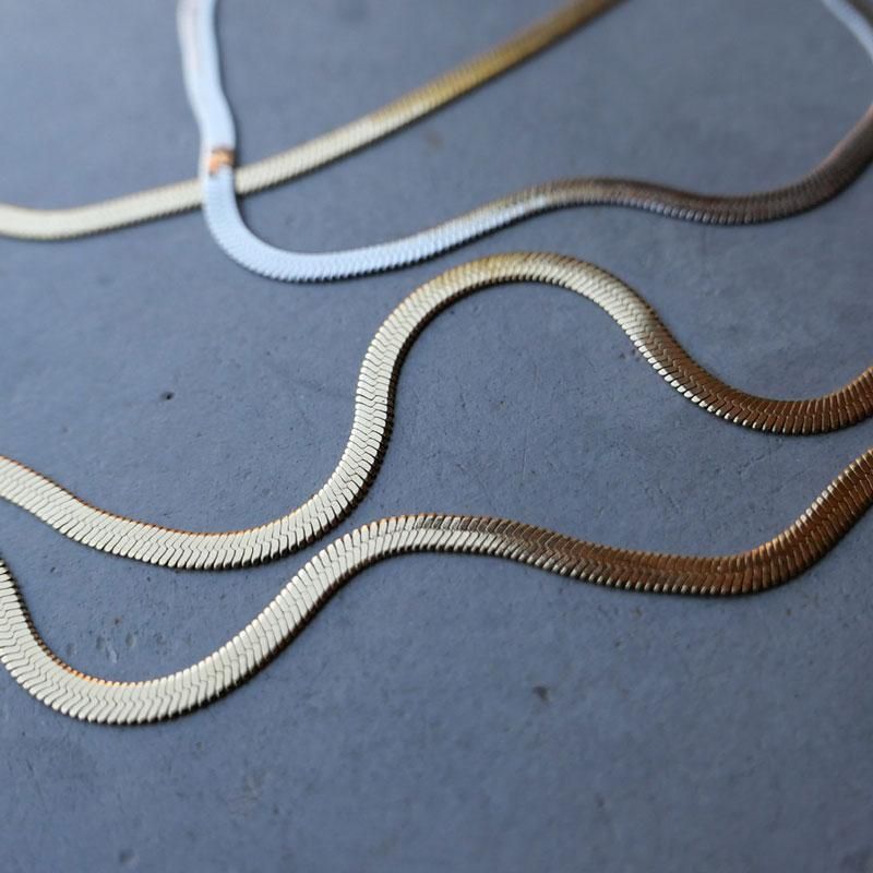 A&C - Flat Snake Bracelet - Steel 14K