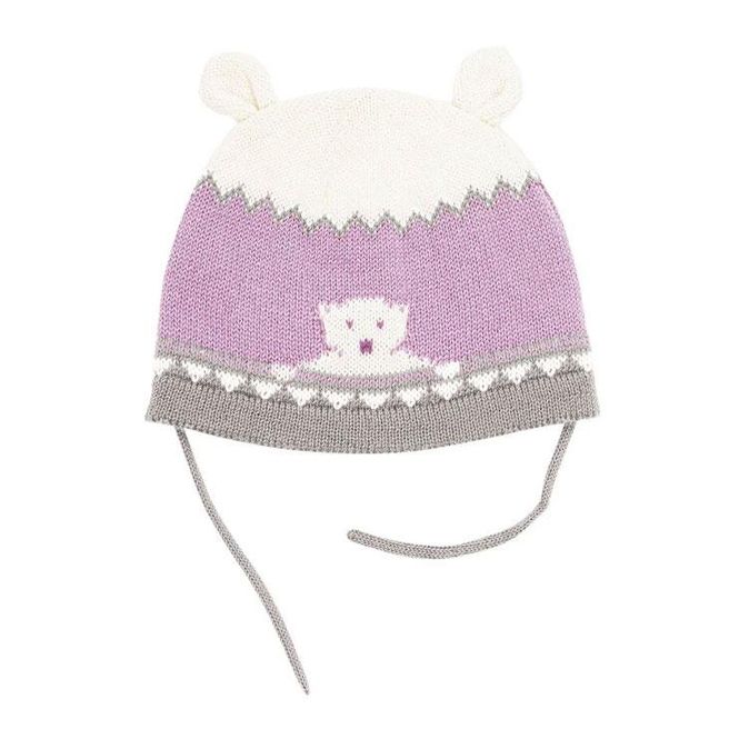 Hovedbilde Norlender - Polar lue med isbjørn 3-6 år - Rosa