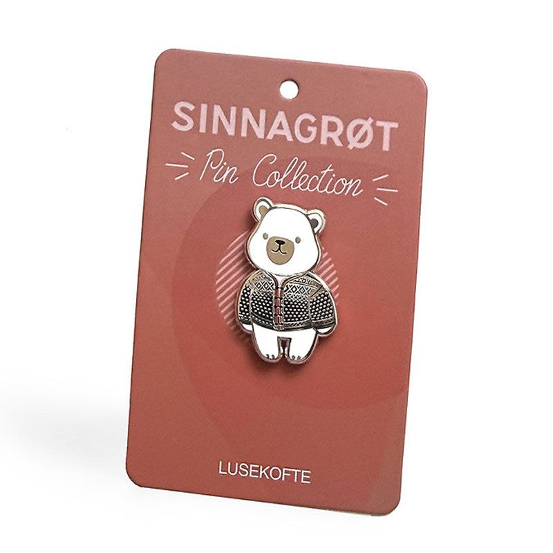 Sinnagrøt - Pins - Isbjørn i lusekofte