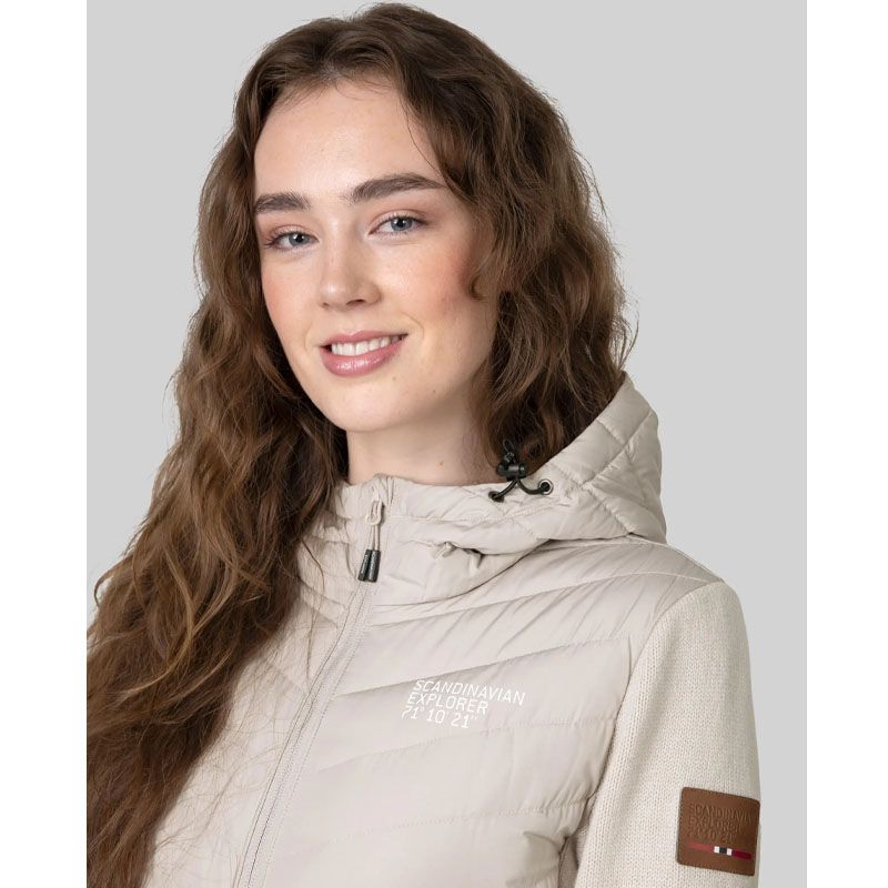 Scand. Ex. - Hybridjakke strikket dame - Beige