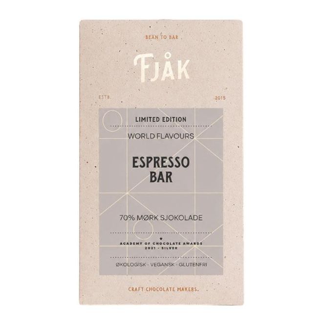 Hovedbilde Fjåk Sjokolade - Espresso bar mørk sjokolade