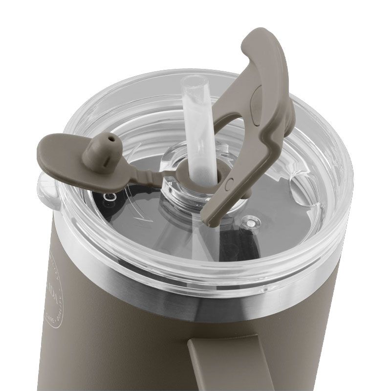AYA&IDA - Thermo Cup with Straw 885 ml - Driftwood