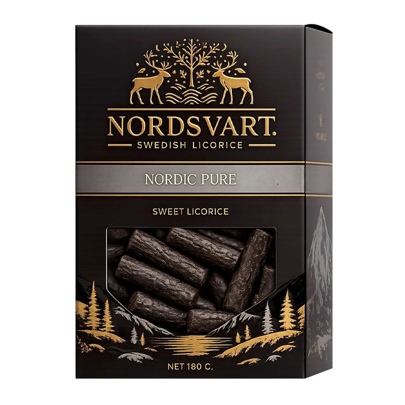 NORDSVART - Nordic Pure Sweet Licorice 180 g