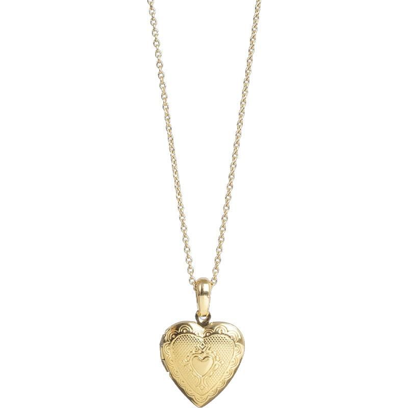 A&C - Halvlangt kjede med hjerte-locket