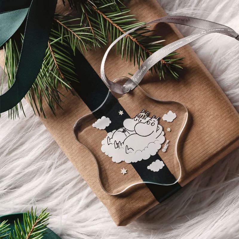 Moomin by Muurla - Glassdekorasjon - Snorkfrøken & Mummitrollet