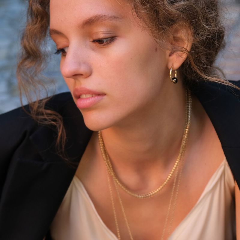 A&C - Øreringer Black Ball