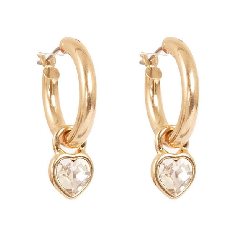 A&C - Funky Hearts hoops med hjerte crystal