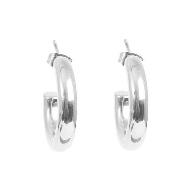 Hovedbilde A&C - Chunky øreringer 24 mm - Steel