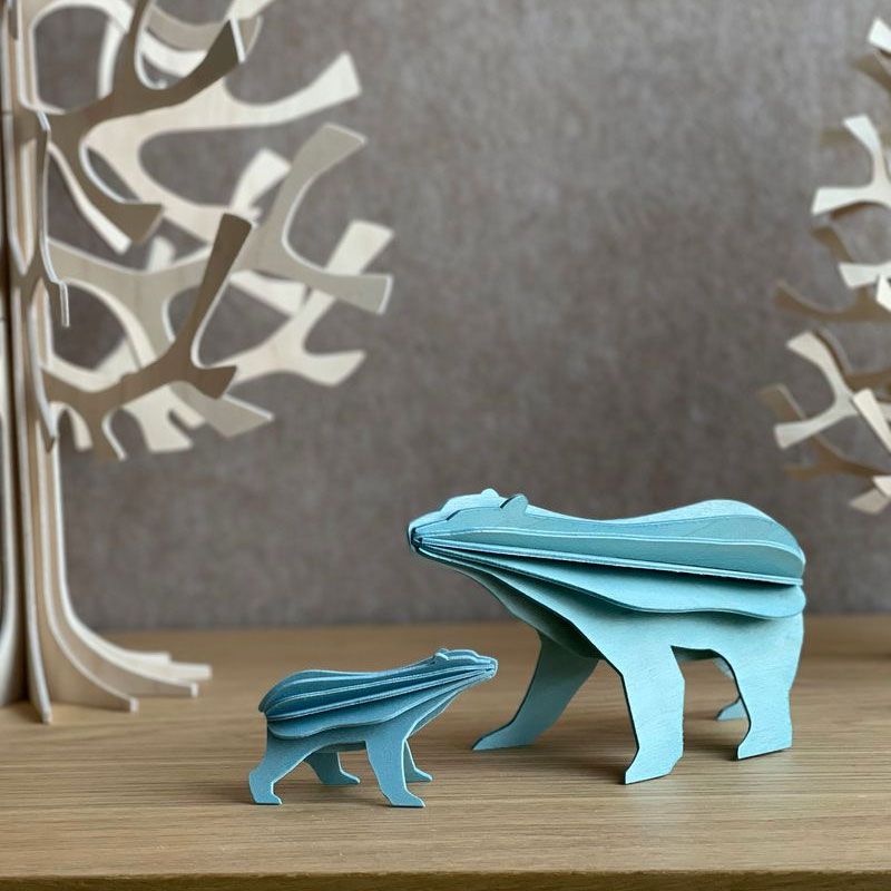 Lovi - Isbjørn 7 cm - Light Blue