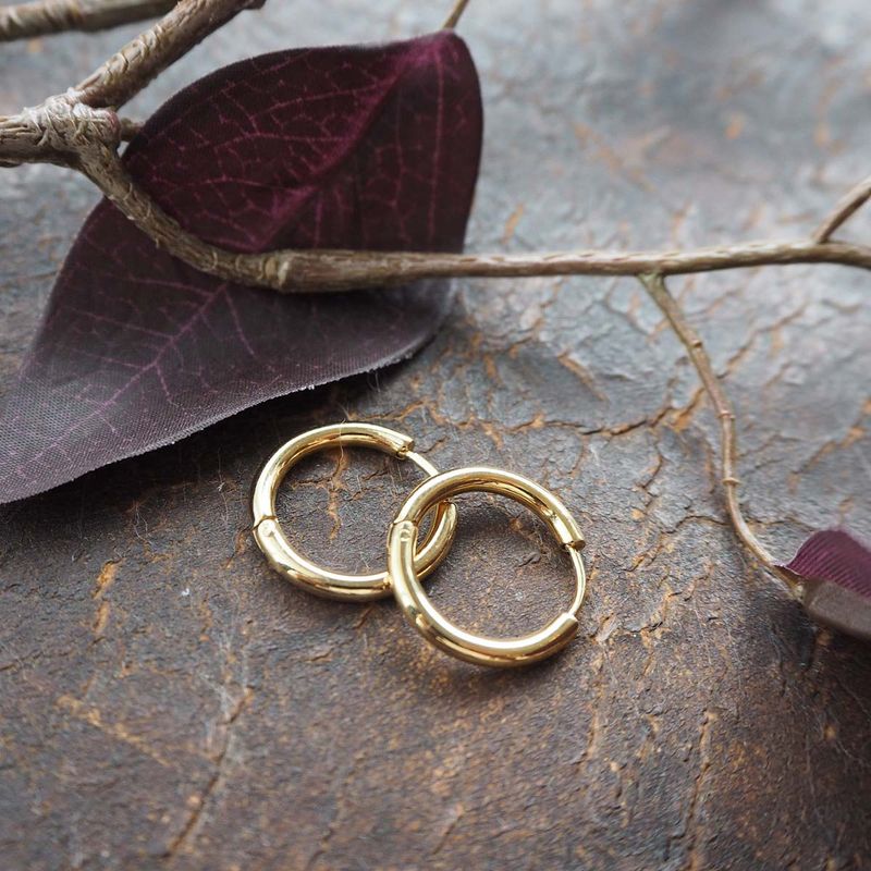 A&C - Små øreringer Pure Steel - S