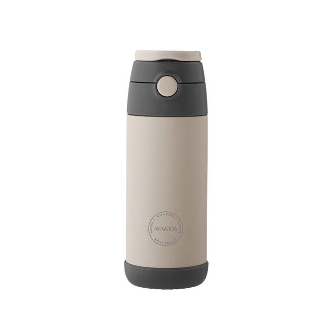 Hovedbilde AYA&IDA - Kids Straw Bottle 350 ml - Cream Beige