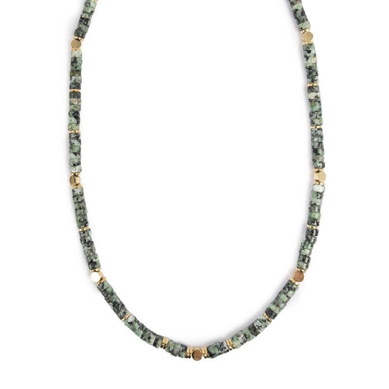 A&C - Wild Nature kort kjede med stener - Grønn