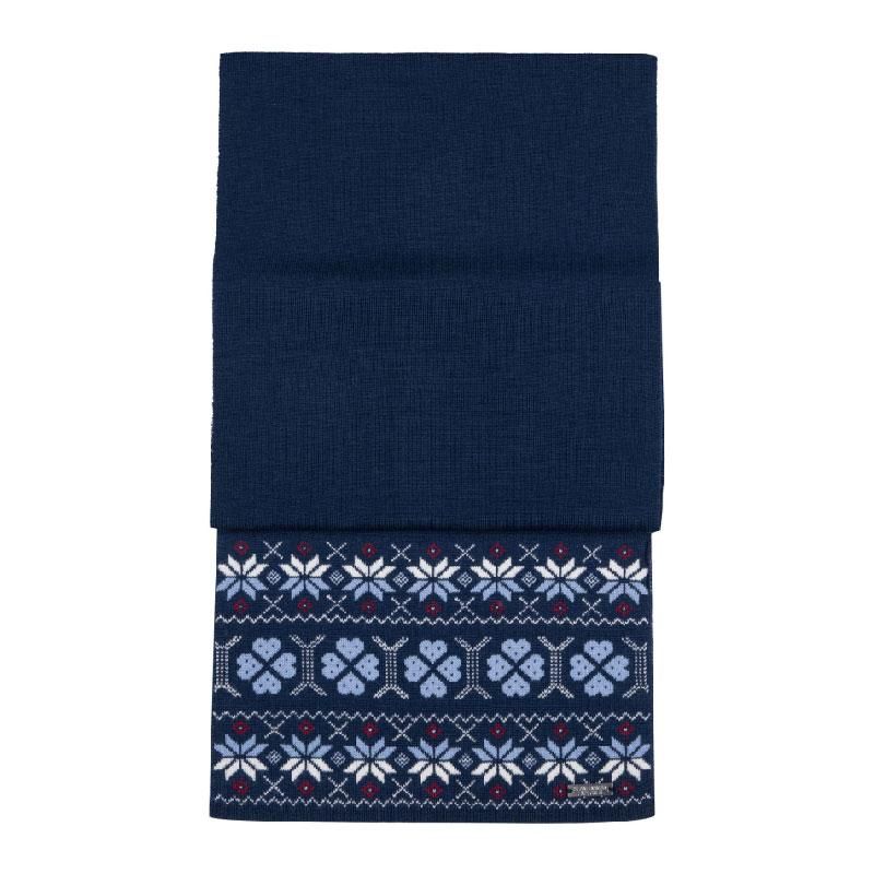 Scand. Ex. - Strikket skjerf dame - Marineblå/støvblå