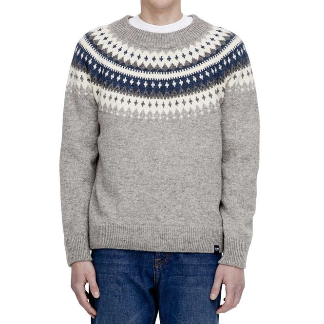 Hovedbilde Rauma - Varde herre rundfelt genser - Grå/blå