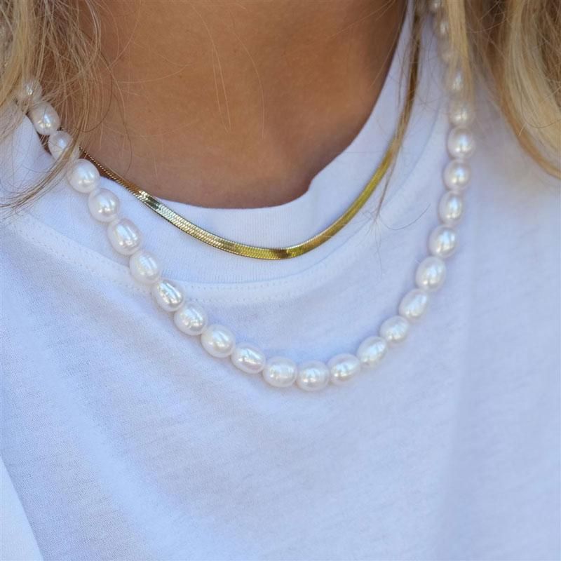 A&C - Kort kjede unisex Snake Chain - Steel 14K