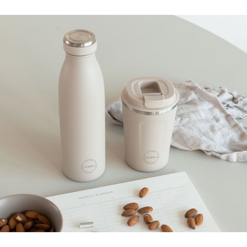 AYA&IDA - Drinking Bottle 500 ml - Cream Beige