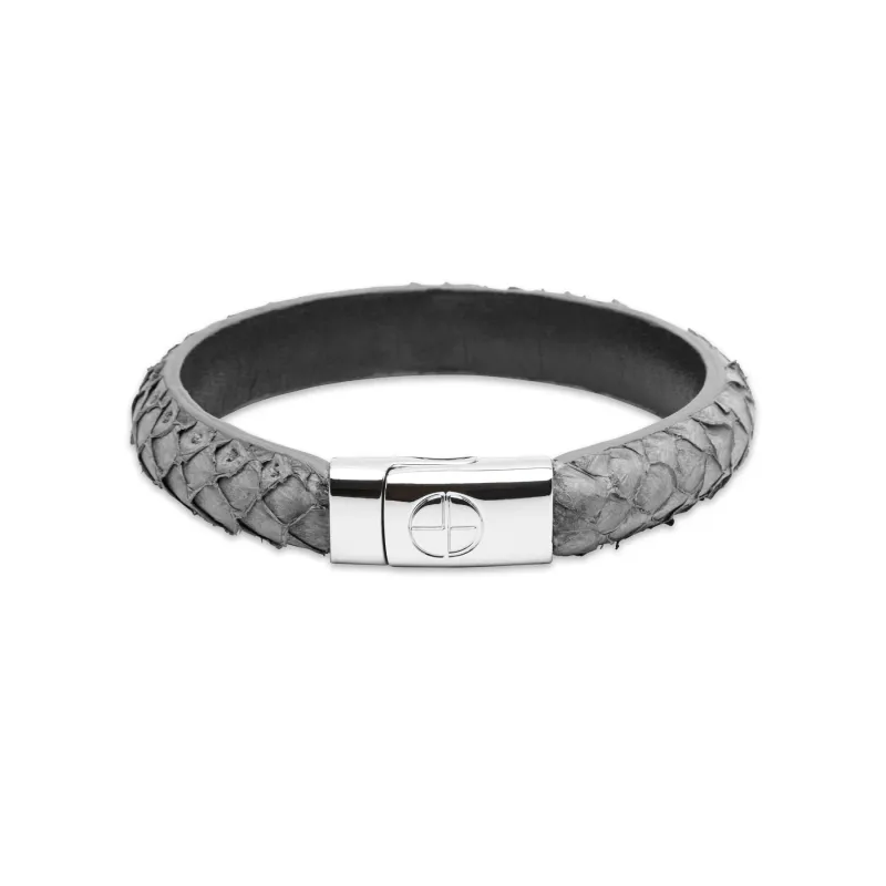 Studio EBN - Round Bracelet Silver - Grey