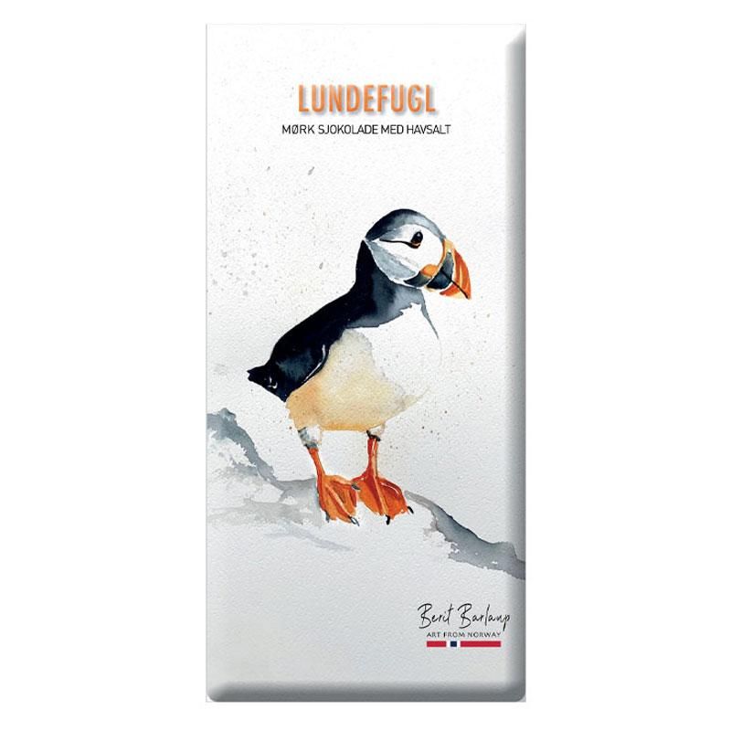 Berit Barlaup - Mørk sjokolade med havsalt - Lundefugl