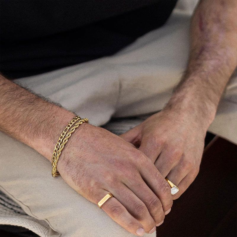 A&C - Armbånd unisex Steel Figaro - G