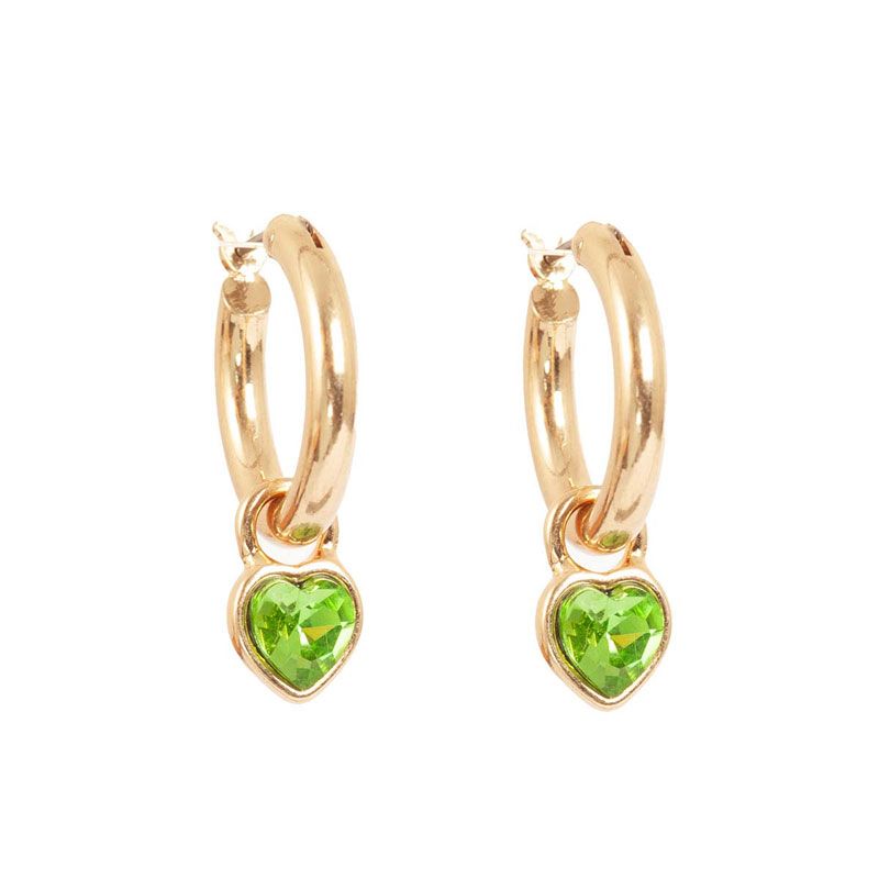 A&C - Funky Hearts hoops med hjerte - Grønn