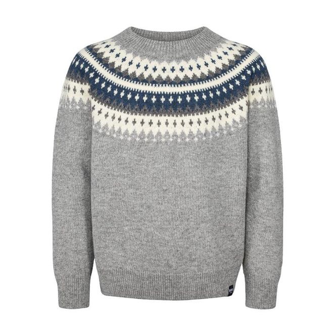 Hovedbilde Rauma - Varde herre rundfelt genser - Grå/blå